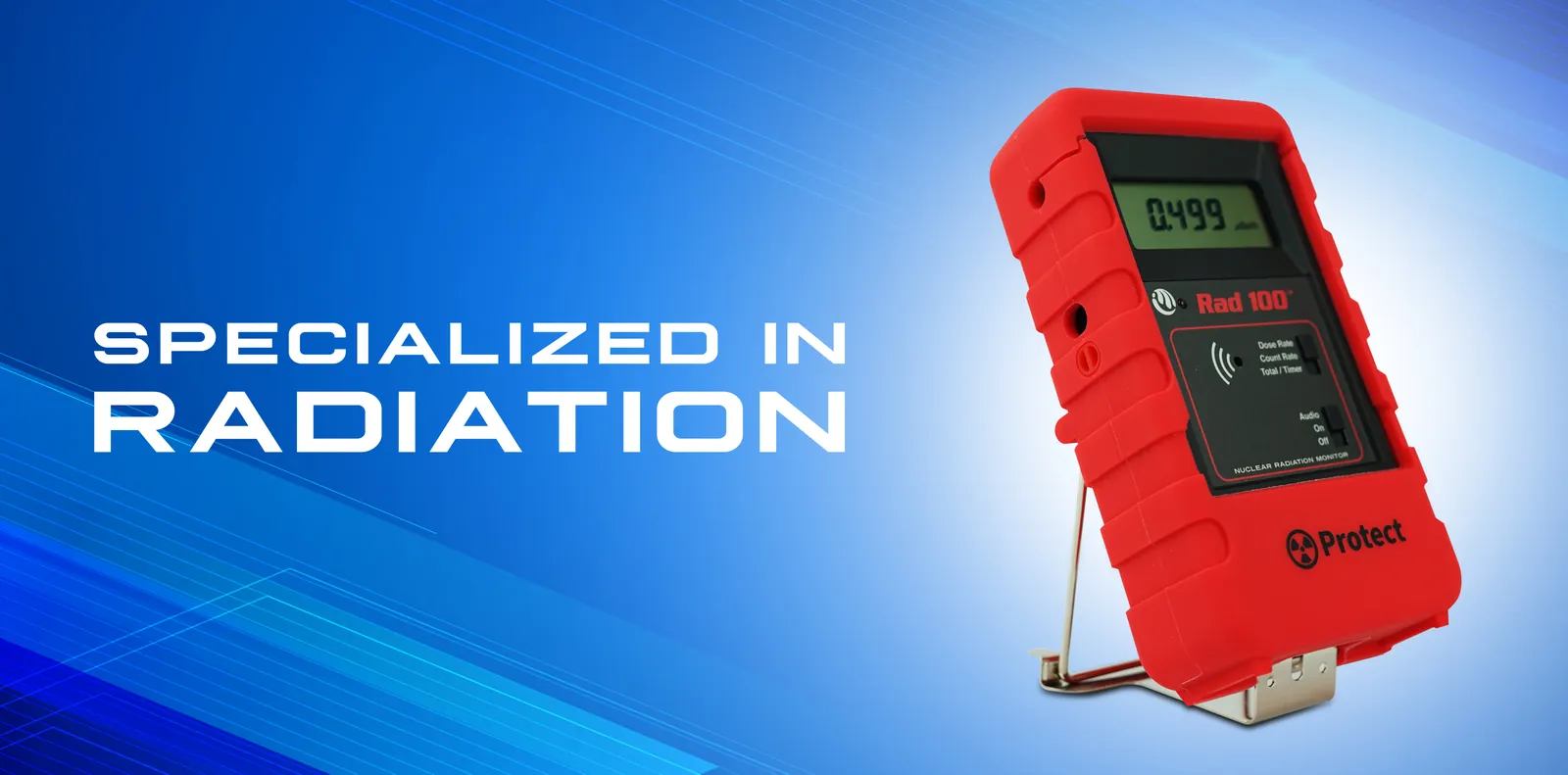 Specialized in radiation: Rad 100 survey meter